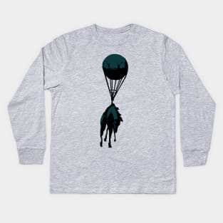 Flying horse Kids Long Sleeve T-Shirt